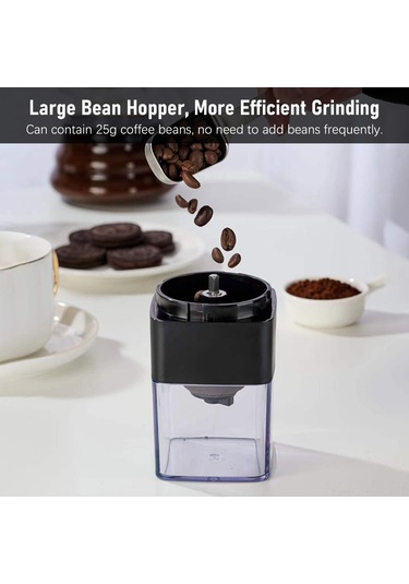 Wezone Usb Şarjlı Minik Kahve Değirmeni - Ayarlanabilir Eşik Kalınlığı, 1300mah Batarya, Hızlı Değirme, Taşınabilir Yeşil Yeşil