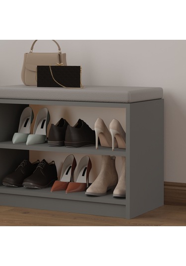 Asra Trend Puf02 Puflu Ayakkabılık Kül Gri