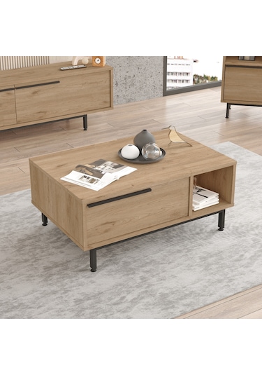 Yurudesign Ocean Orta Sehpa Metal Ayaklı Kapaklı Sepet On2-s
