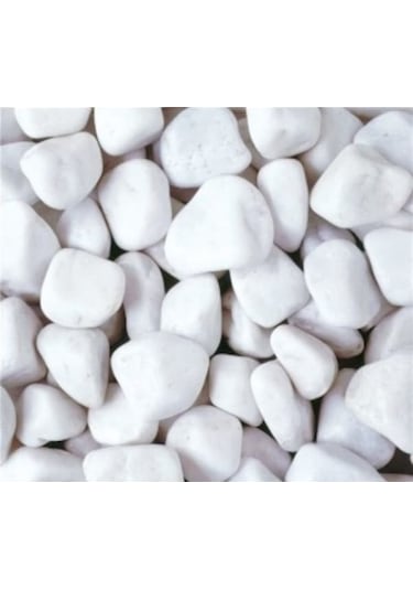 Beyaz Dolomit Taş 50 Kg 2-4 Cm Dere Çakıl Taşı Bahçe Süs Taşı Saksı Teraryum Taşı Akvaryum Taşı