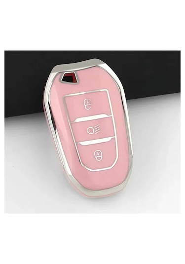 Opel Peugoet Citroen 3008 C5 Aircross Rifter Gt Kasa Anahtar Kılıfı ''sustasız'' Model Pink