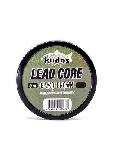 Kudos Lead Core Camo Brown 5m Leader Çeker Lb : 35lb