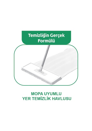 Happy Beyaz Sabun Kokulu Mop Yer Temizlik Havlusu 50'li