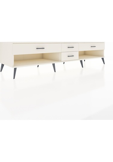 Kronos Tv Ünitesi 4 Çekmeceli 220x59x51 Aytaşı-antrasit/aytaşı Antrasıt/aytası - Aytası