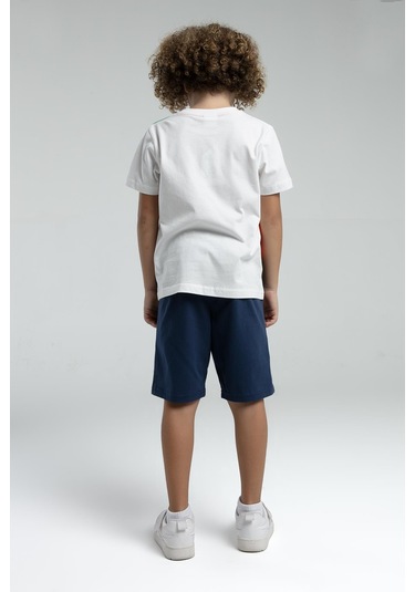 Roly Poly Renkli Erkek Çocuk Kısa Kol Bermuda Şortlu Pijama Takım Turuncu