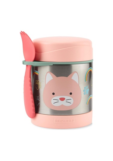 Skip Hop Zoo Paslanmaz Çelik Termos Kedi Çok Renkli