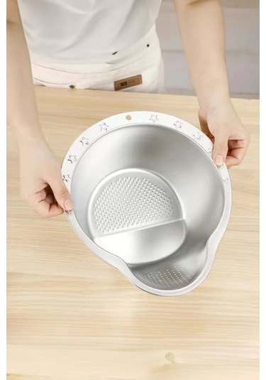 Çok Amaçlı Pirinç Meyve Makarna Sebze Süzgeci Paslanmaz Çelik Süzgeç Gümüş Gümüş