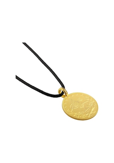 Agakulche 22 Ayar Reşat Altın Siyah İpli Kolye