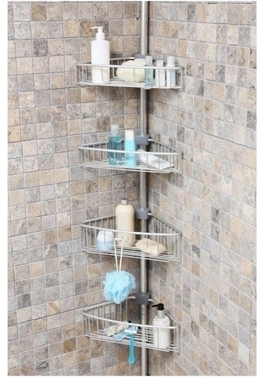 Primanova N29 Alüminyum Yaylı Banyo Köşe Rafı (514059629) Gri