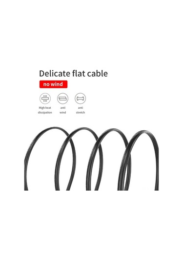 Fastbuy Wsken Akıllı Type C Kablosu - Zamanlı Kesim, Gerçek Zamanlı Şarj, 6v/3a, 1.2m Siyah Şarj Kablosu