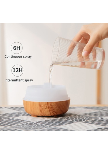 Leezsing 180ml Uçucu Yağ Difüzörü Buharlı Nemlendirici Difüzör 7 Renkli Işıklar Sessiz Otomatik Kapanma Nemlendirici Usb Powered