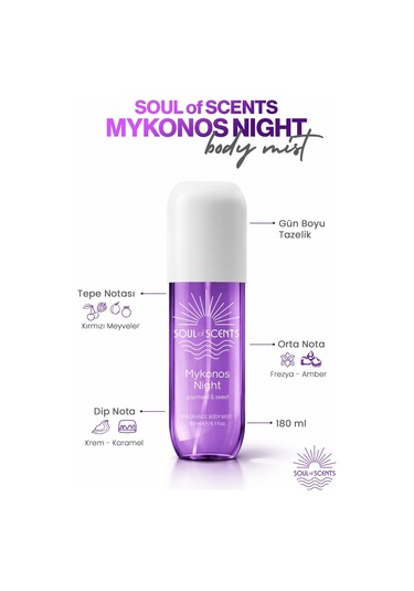 Mykonos Night Gourmand & Sweet Body Mist 180 Ml