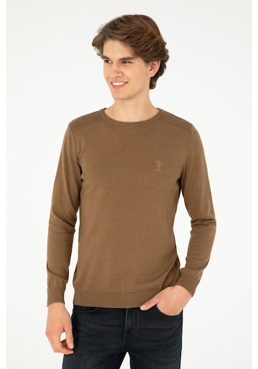 U.s. Polo Assn. Erkek Haki Melanj Kazak /triko 50288888-vr125 Haki Melanj