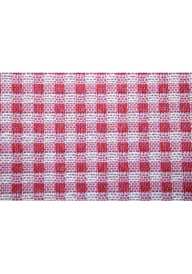 Belıeve Kırmızı Pötikare Jakarlı Dokuma Goblen Amerikan Servisi 2li Piknik Seti Kırmızı