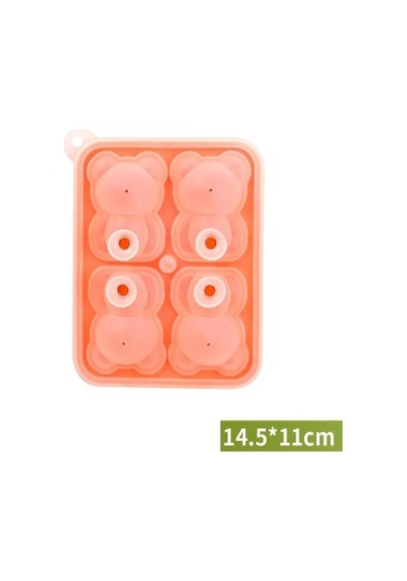 Novahub Turuncu Silikon Ayı Buz Kalıp Küçük Ayıcık Şekli Buz Küpü Silikon Kalıp Buz Kalıbı Viski Silikon Buz Kutusu Turuncu Turuncu