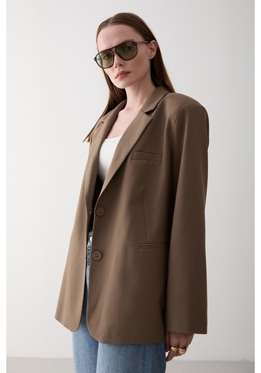 Haki Blazer Ceket - 7619 Haki