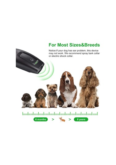 Geeroyoo Taşınabilir Köpek Eğitim Cihazı: Ultrasonik Havlama Önleyici, 16.4ft Menzilli, Aaa Pil İle Çalışan Pil Dahil Değil
