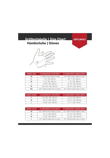 Giro Dnd Uzun Parmak Eldiven - Kırmızı Turuncu M Beden