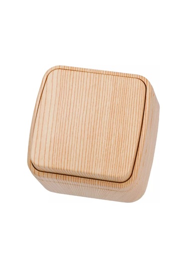 Tdmelectric Ahşap Desenli Tek Düğmeli Yüzey Montajlı Anahtar 183279071