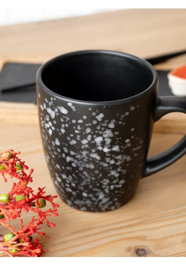 Korall Çay Bardağı Seti 2 Parça Seramik Eşleştirilmiş 360ml Nero 236178702 Siyah