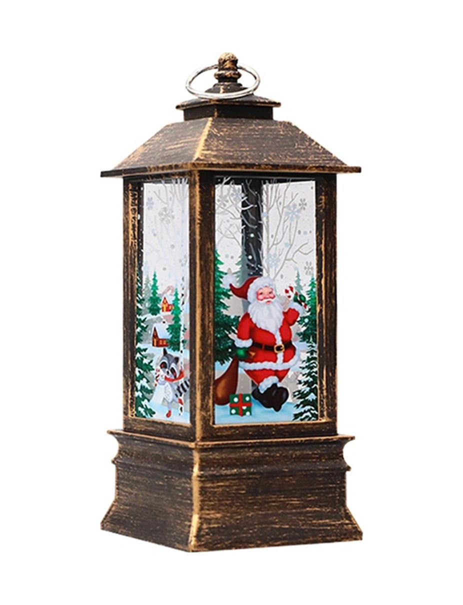 Yuntech01 Büyük Boy Bakır Rengi Noel Baba Figürü Led Aydınlatma Süsü - Islak Beyaz Işık, Noel, Parti, Özel Günler Dekorasyonu Diğer