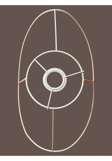 Yaprak Avize Teli , İskeleti Orta Boy 44x31 Cm Beyaz Statik Boyalı Duy Takımı Dahil Beyaz