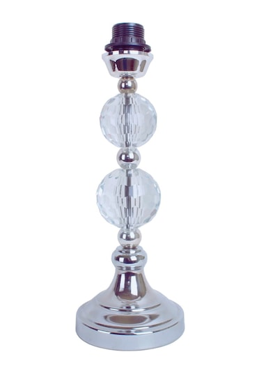 Gri Renk Kadife Abajur Yatak Odası Gümüş Kristal Ayak Vintage Ab0 Diğer