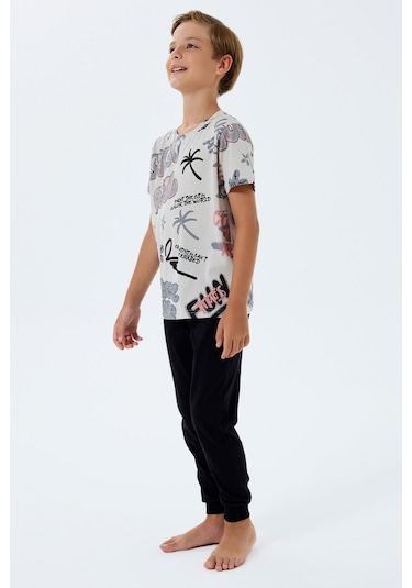 Rolypoly Erkek Çocuk Gri Pijama Takım Rp3746-c-v1