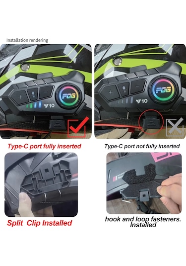 Y10 Motosiklet Kask Kulaklık Stereo Ses Kontrolü Bluetooth Eller Serbest Arama Y10 Soft Mıc
