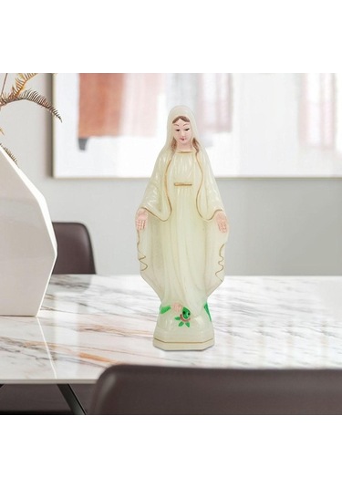 Opulentliving 15cm Suntek Kutsal Meryem Heykelcik, Dekoratif Heykel, Ev Ve Ofis Dekoru, Hediye İdeali 15cm