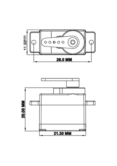 Dm-S0050 Servo Motor Rc Doman Mikro Plastik Dişli 1Kg.Cm Tork