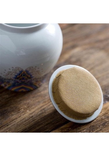 Pazly Seramik Emaye Çay Caddy, Büyük Çay Paketleme Kutusu, Mühürlü Şeker Kavanozu, Porselen Gıda Kabı, Model H Diğer