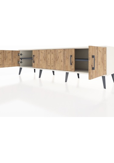 Hyperion Tv Ünitesi 2 Raflı 4 Kapaklı 176x44x51 Aytaşı-çam/antrasit Atlas Çam/antrasıt