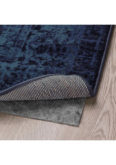 Eskitme Halı, Koyu Mavi, 80x180 Cm