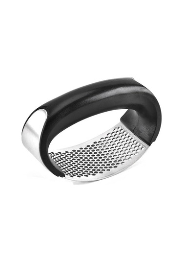 Paslanmaz Çelik Sarımsak Presi Kırıcı Manuel Sarımsak Kıyma Doğrama Sarımsak Aracı Meyve Sebze Araçları Mutfak Aksesuarları Gadget Siyah