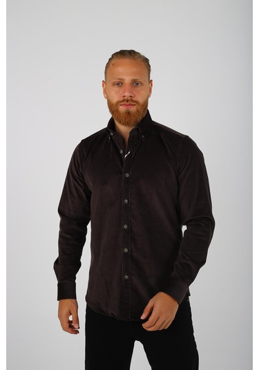 Brango 13345 Erkek Spor Gömlek Kahve