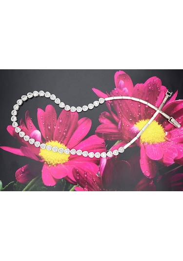 Silveranka 925 Ayar Gümüş Beyaz Kalp Su Yolu Kolye