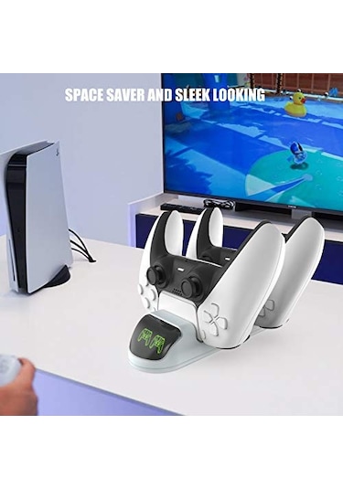 Dobe Ps5 Charging Dock Şarj Istasyonu Ekranli Çiftli Şarj