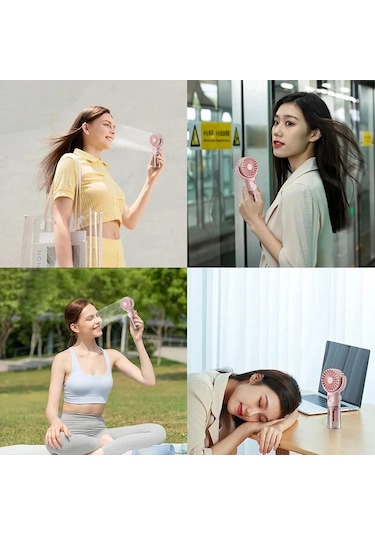 Kullanışlı Masaüstü İçin Nemlendirici Su Yenileyici Usb Hızlı Şarj İle El Mini Pembe