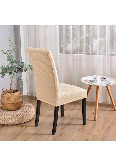 Haki 1/2/4/6 Adet Elastik Sandalye Örtüleri Spandex Yemek Sandalyesi Slipcover Yemek Odası Düz Renk Sandalye Kılıfı Düğün Otel Ziyafet İçin 1-pcs
