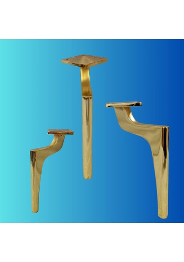 17 Cm Metal Zirve Ayak Koltuk Ayağı Mobilya Ayağı Ünite Ayağı Konsol Ayağı Puf Berjer Ayağı Gold