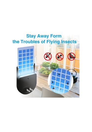 Mufunye Siyah/beyaz Abs Sinek Kovucu Led Gece Lambası, 1/2/4 Adet Seçenekli, 110v/220v Fiş