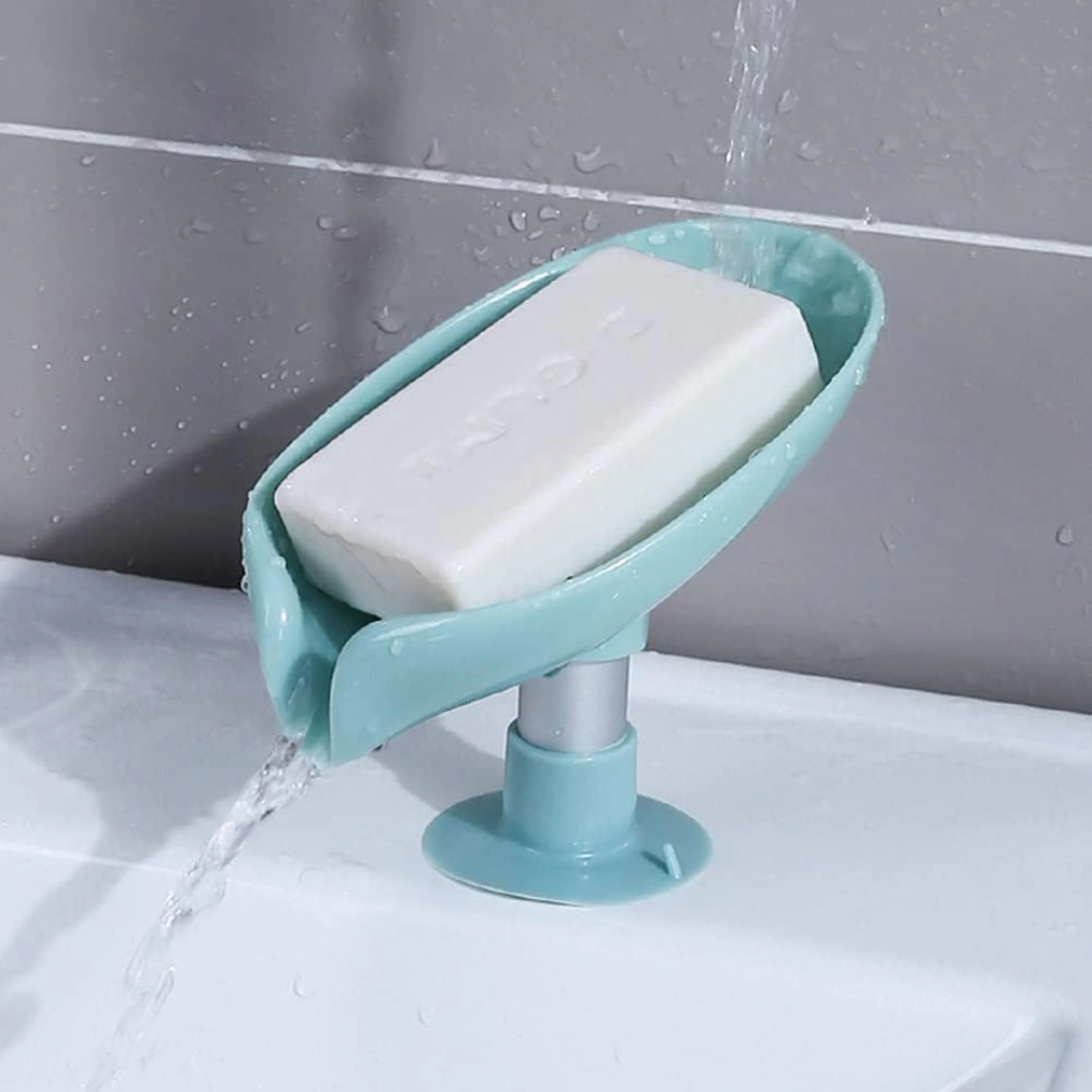 Yeşil Ve Gri Vantuzlu Su Giderli Sabunluk Şık Tasarımlı Su Tutmaz Katı Sabunluk Diğer