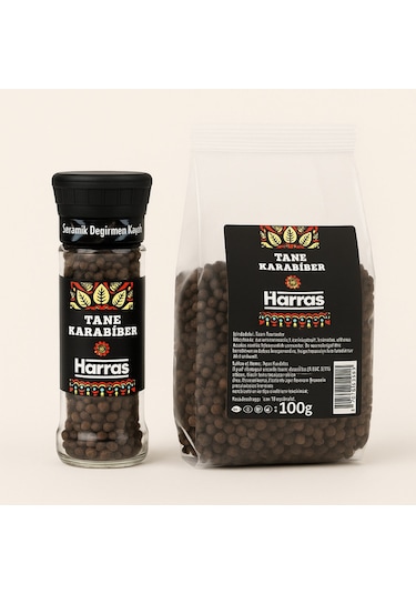 Değirmen Kapak Karabiber 50 Gr & Tane Karabiber 100 Gr