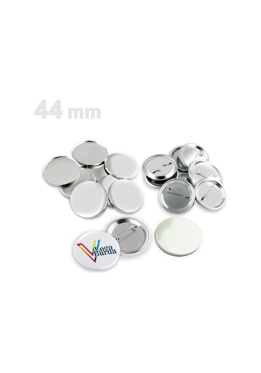 Vizyonstore Buton Rozet 100 Adet Vg44brs Ø 44 Mm Montajsız Sarf