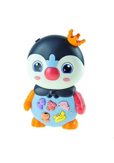 Oyuncak Penguen Işıklı Sesli Sevimli Penguen 16 Cm