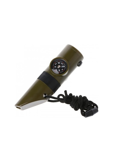 Nikula Çok Fonksiyonlu Askeri Pusula Led Işıklı-Düdük-Termometre