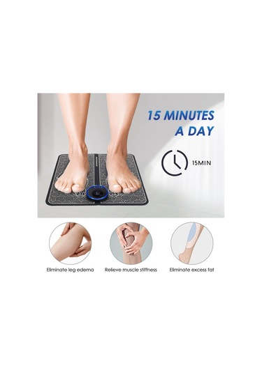 Anjiexun Elektrikli Ayak Masaj Aleti, Ayak Sağlığı Masaj Aleti, Ems Ayak Masaj Aleti Siyah