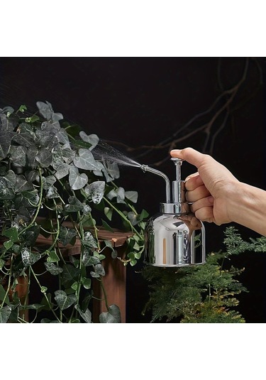 Tcherchı Paslanmaz Çelik Sulama Kabı El Basınçlı İlaçlama Makinesi 8.51 x 15.49 CM Gümüş