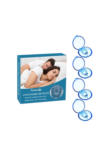 Hangfox Uyku Ve Horlama Yardımcısı 4'lü Set: Ev Alevi Burun Klipsi, Horlamayı Engelle, Burun Akışını Sağla